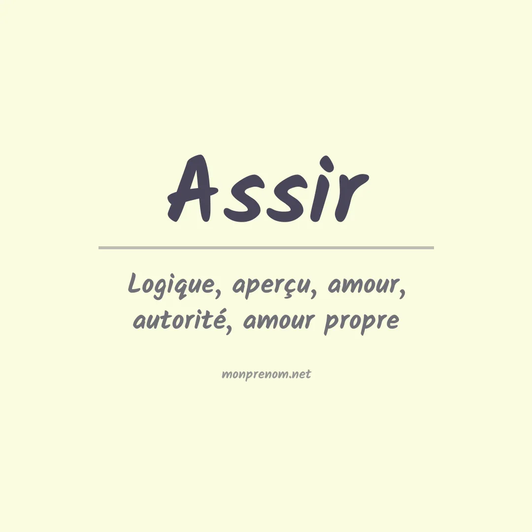 Signification du prénom Assir