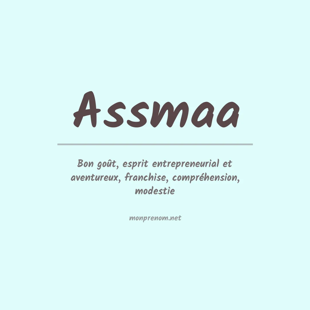 Signification du prénom Assmaa