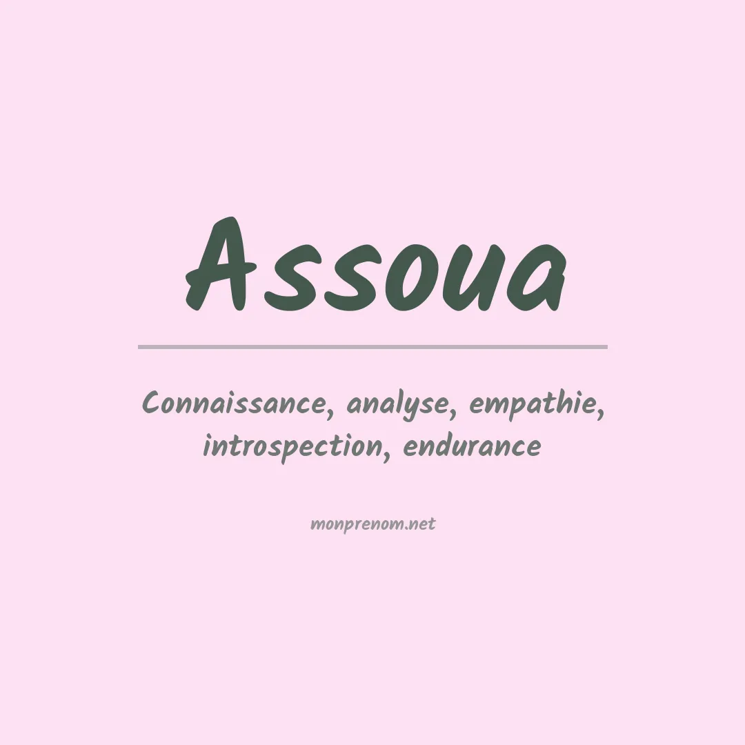 Signification du prénom Assoua