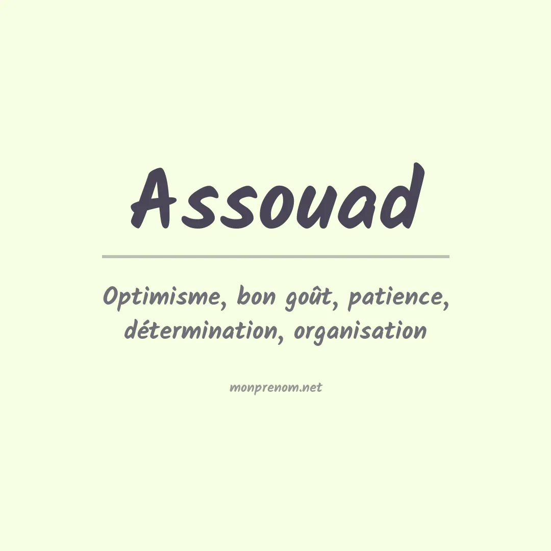 Signification du prénom Assouad