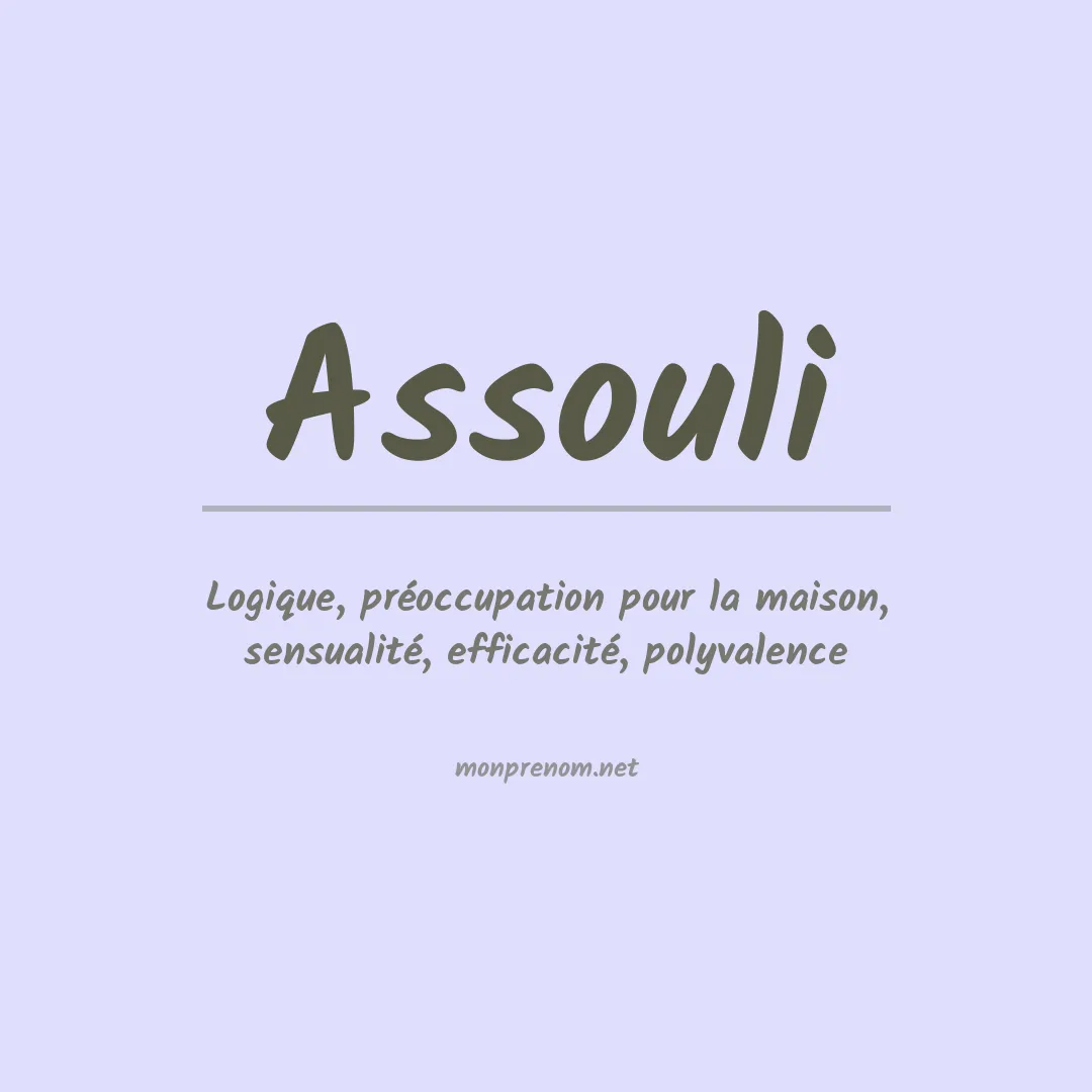 Signification du prénom Assouli