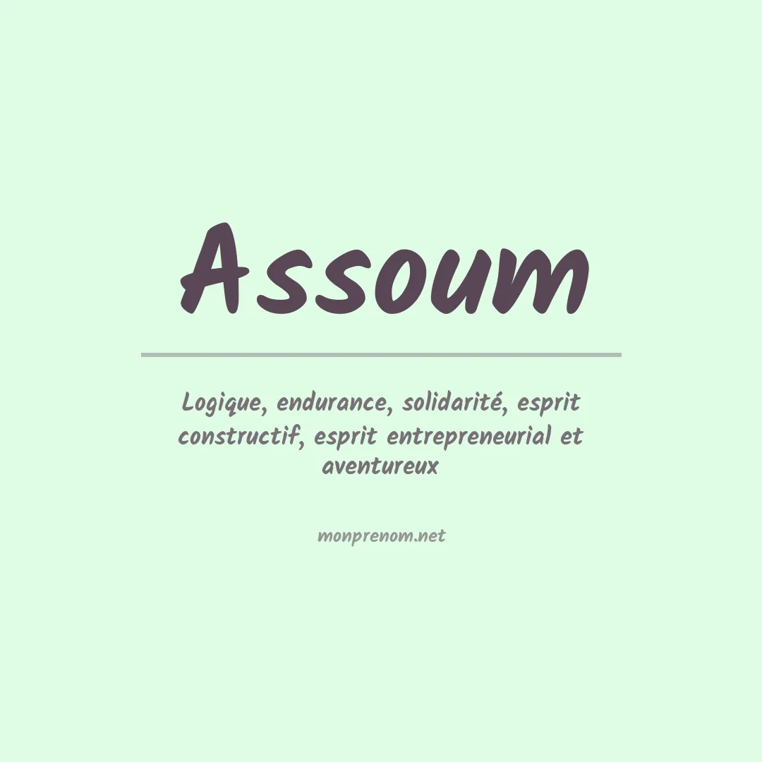Prénom Assoum