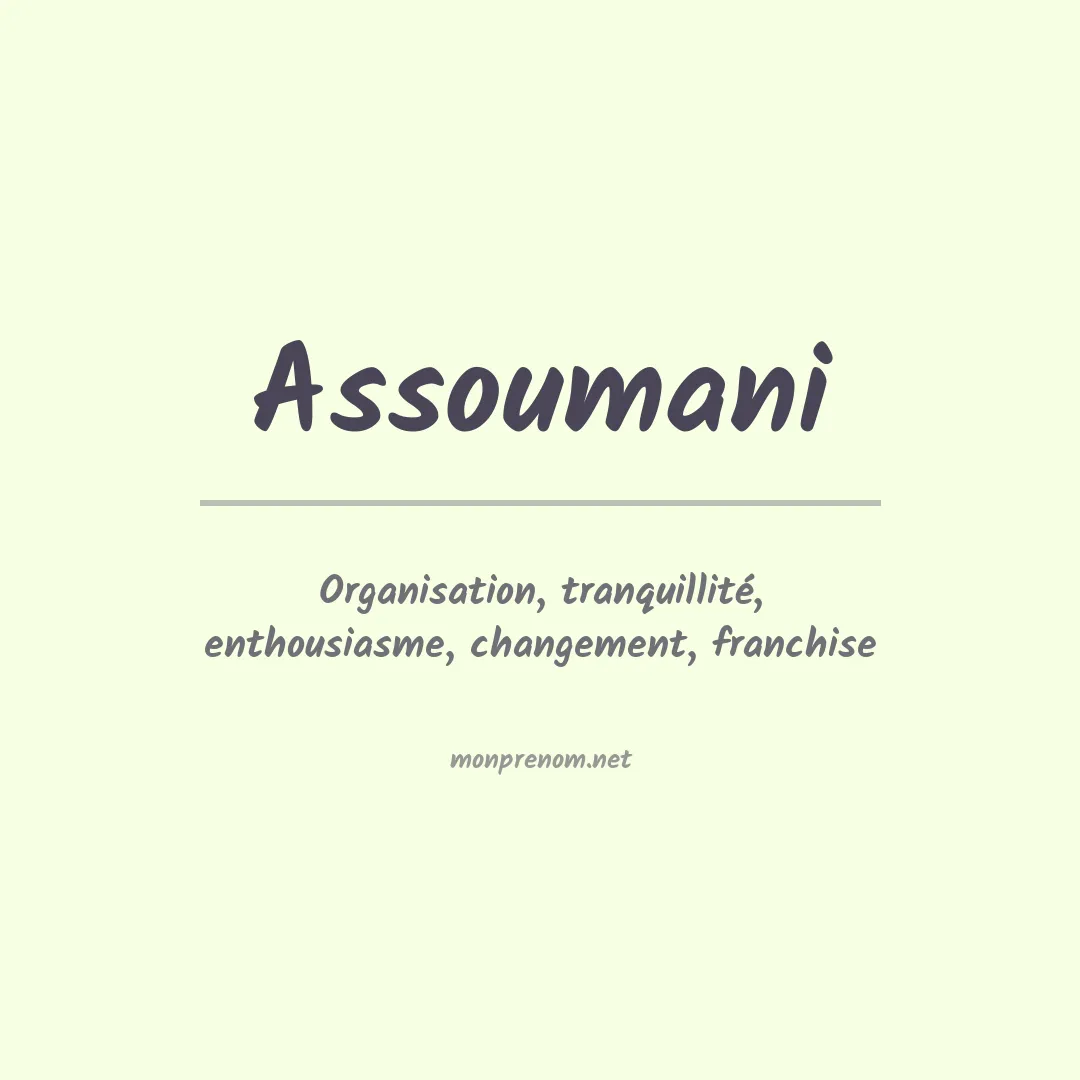 Signification du prénom Assoumani