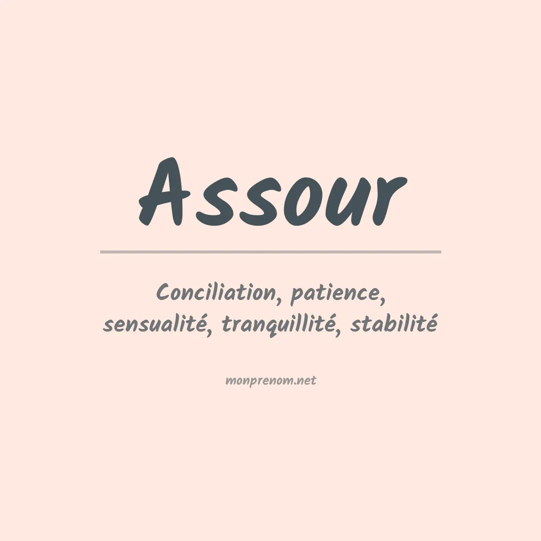 Signification du prénom Assour