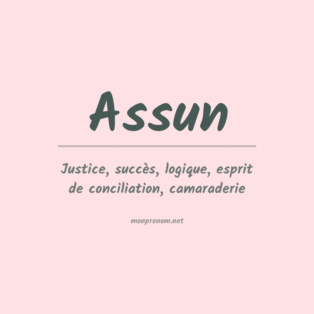 Signification du prénom Assun