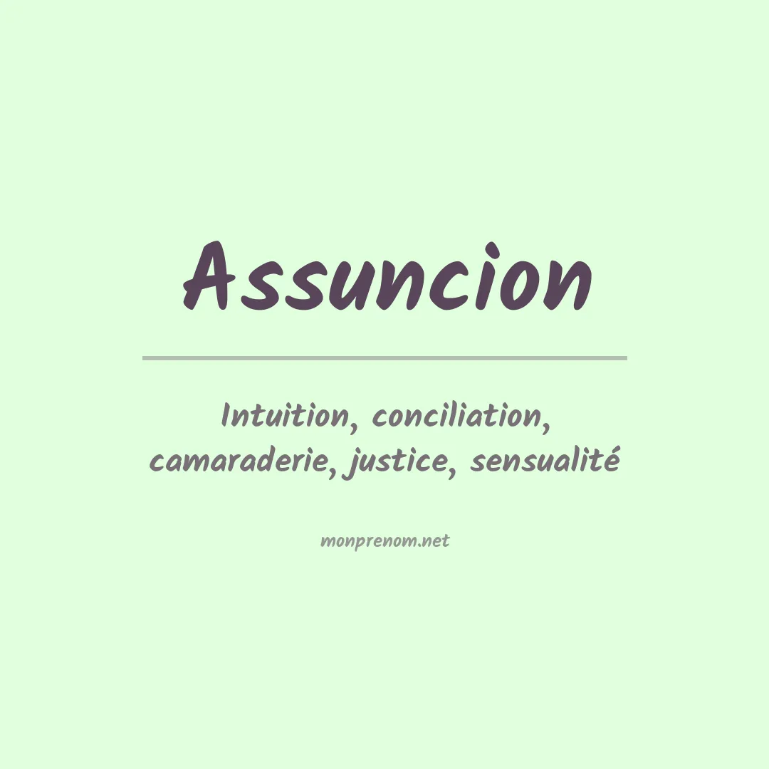 Signification du prénom Assuncion