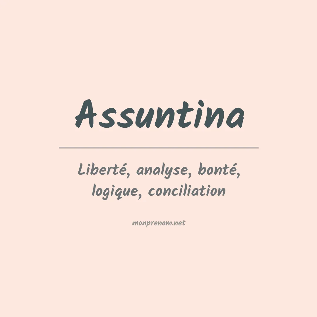 Signification du prénom Assuntina
