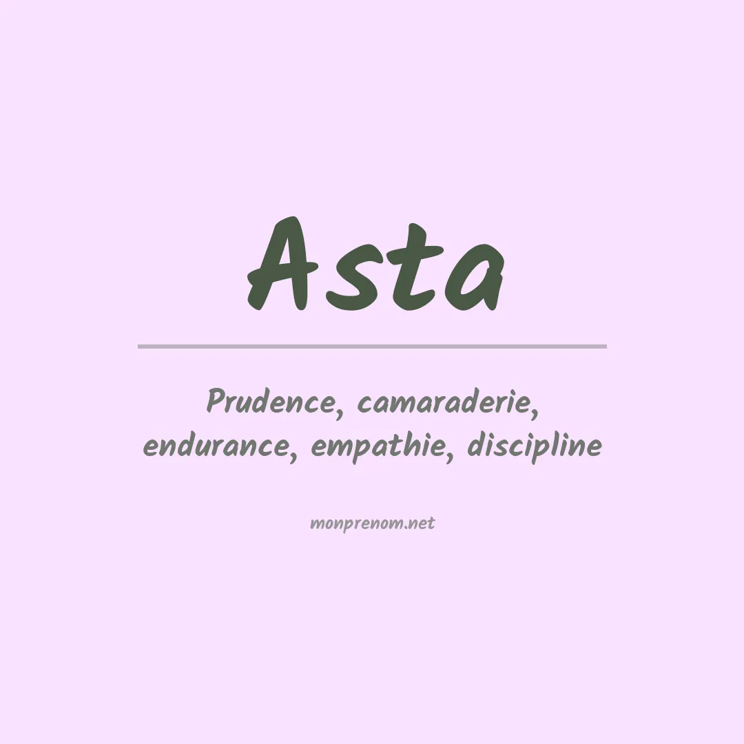 Prénom Asta