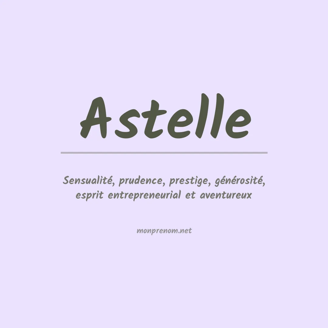 Signification du prénom Astelle