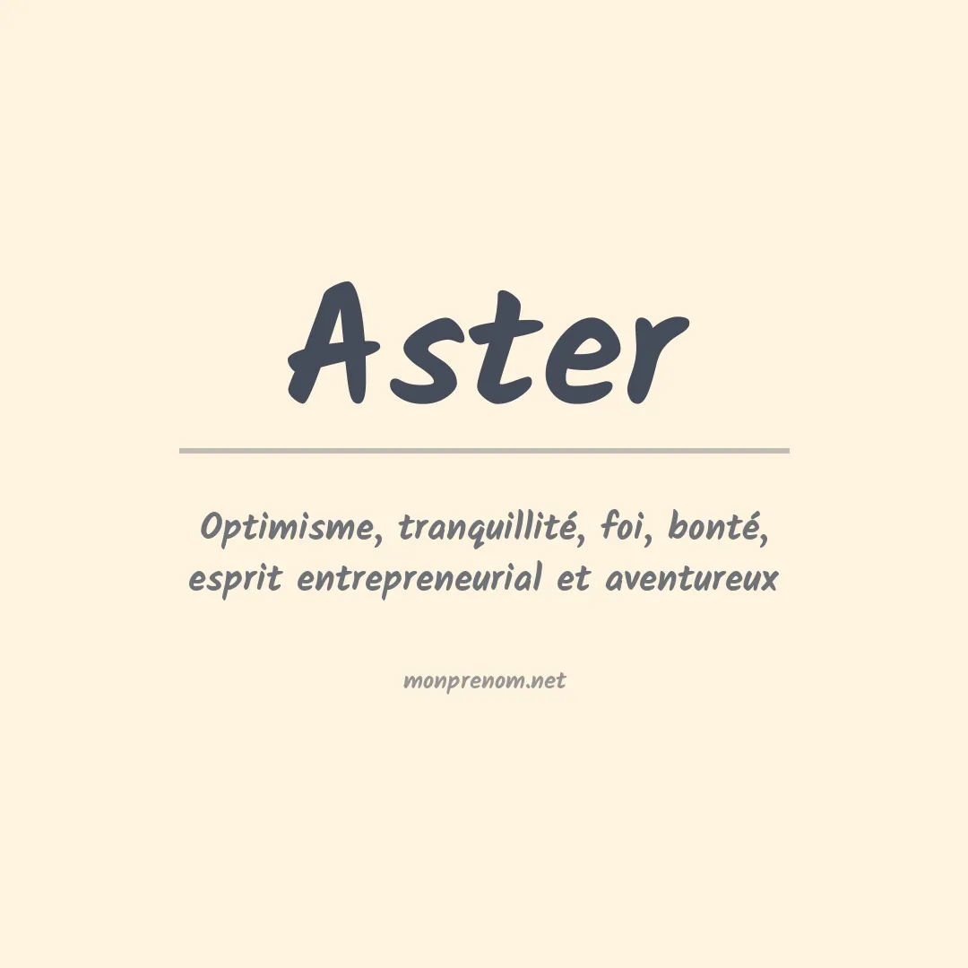Prénom Aster