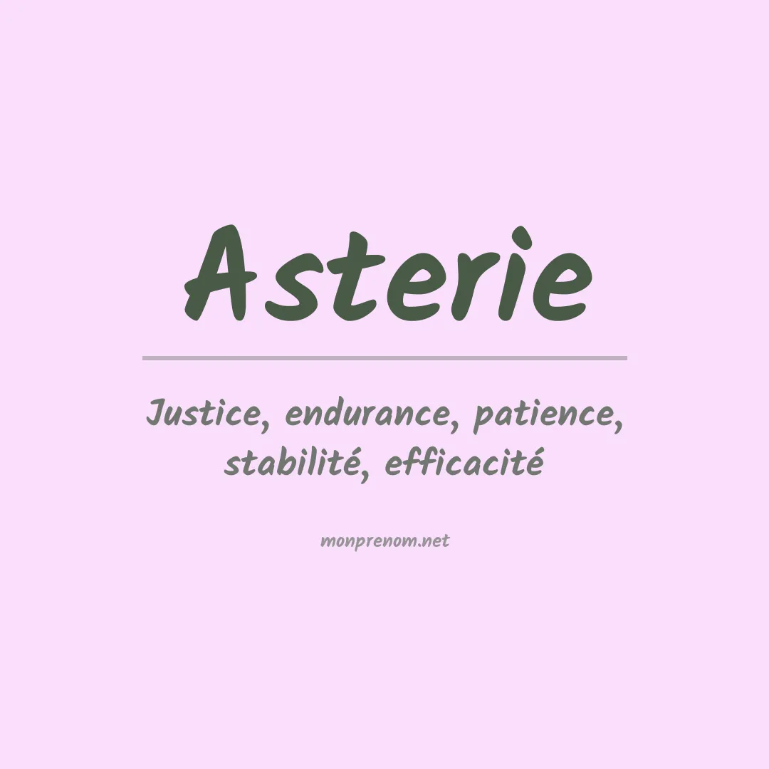 Signification du prénom Asterie