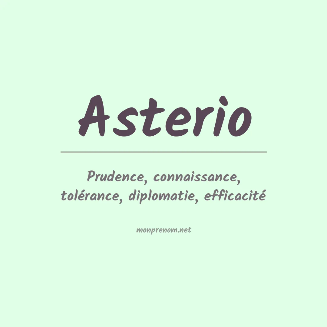 Signification du prénom Asterio