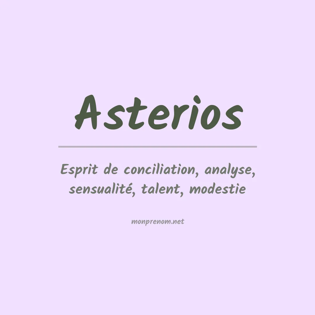 Signification du prénom Asterios
