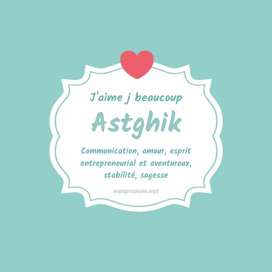 J'aime beaucoup Astghik