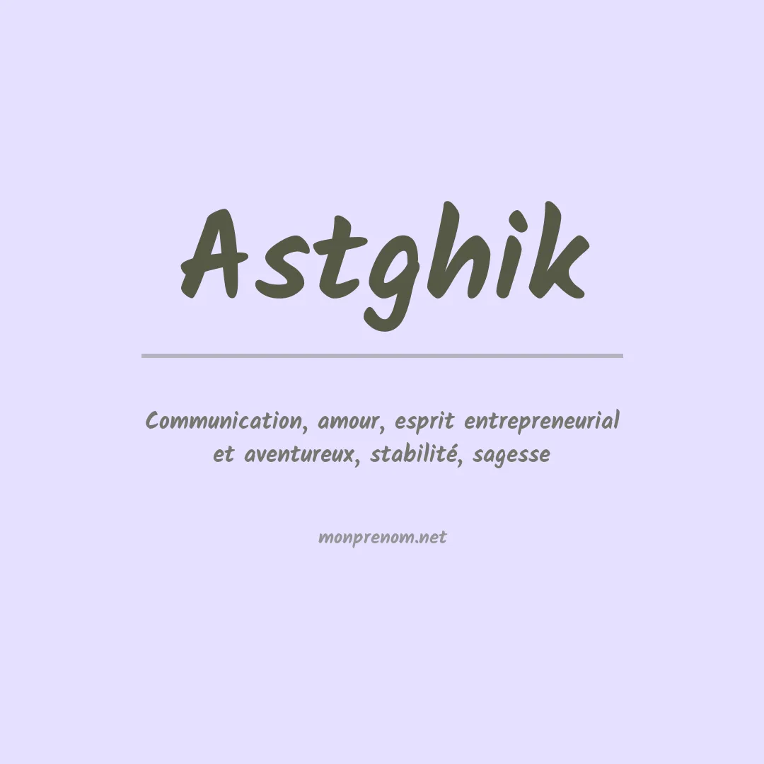 Prénom Astghik