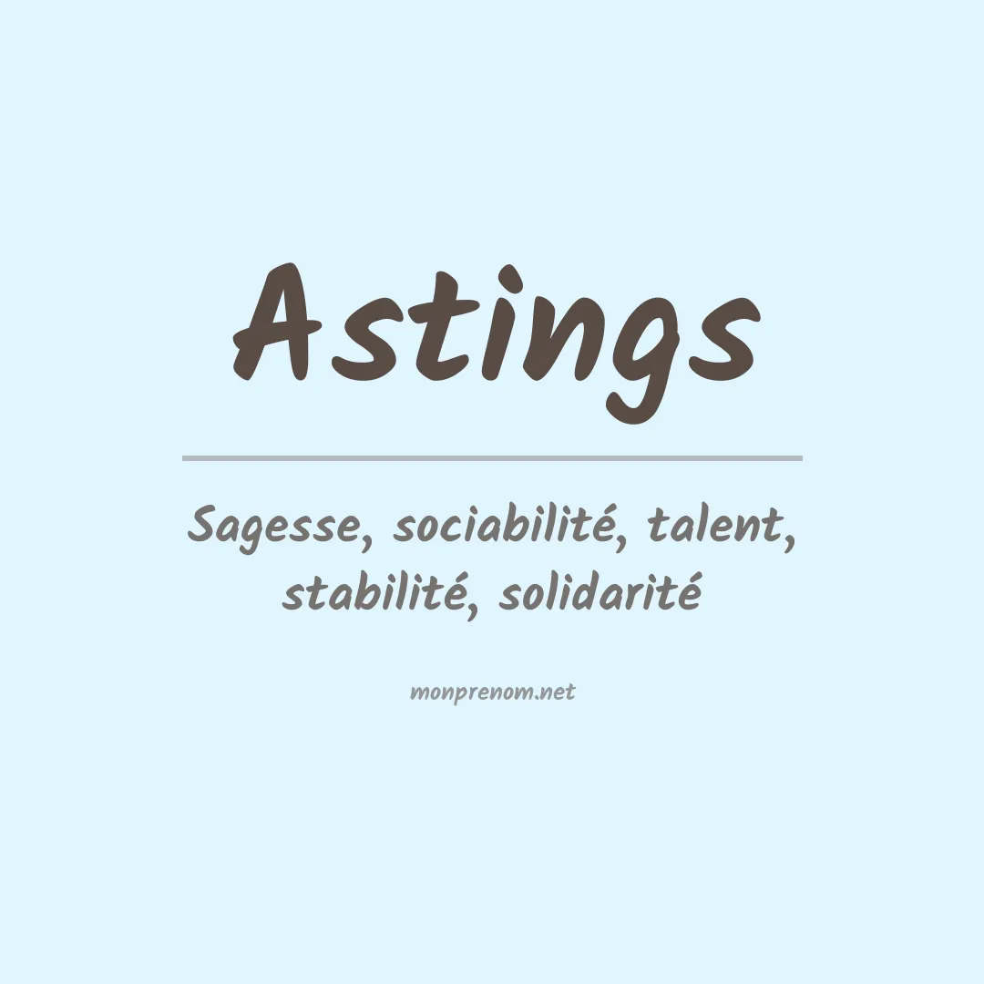 Signification du prénom Astings
