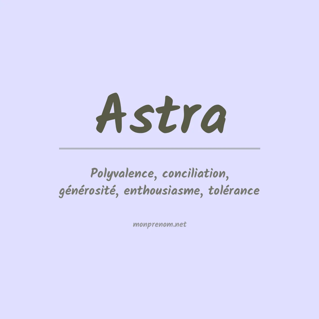 Signification du prénom Astra