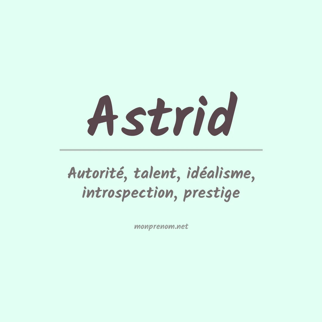 Prénom Astrid