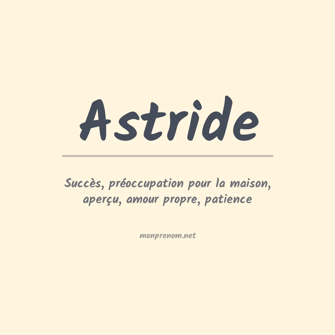 Signification du prénom Astride