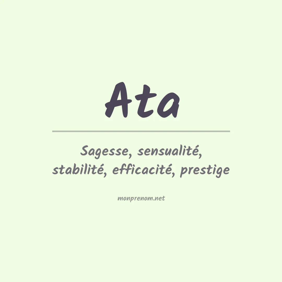 Prénom Ata