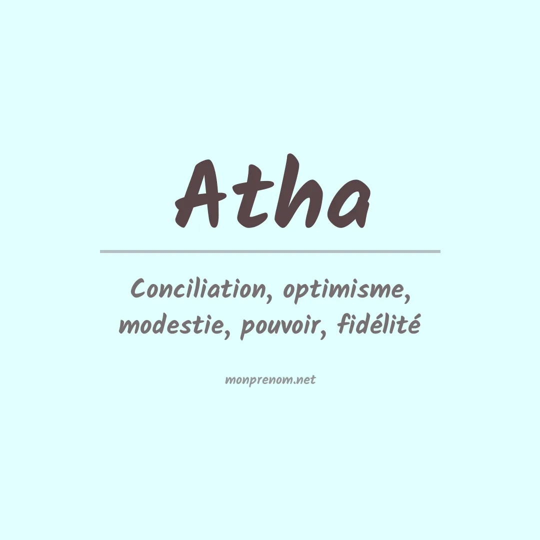 Prénom Atha