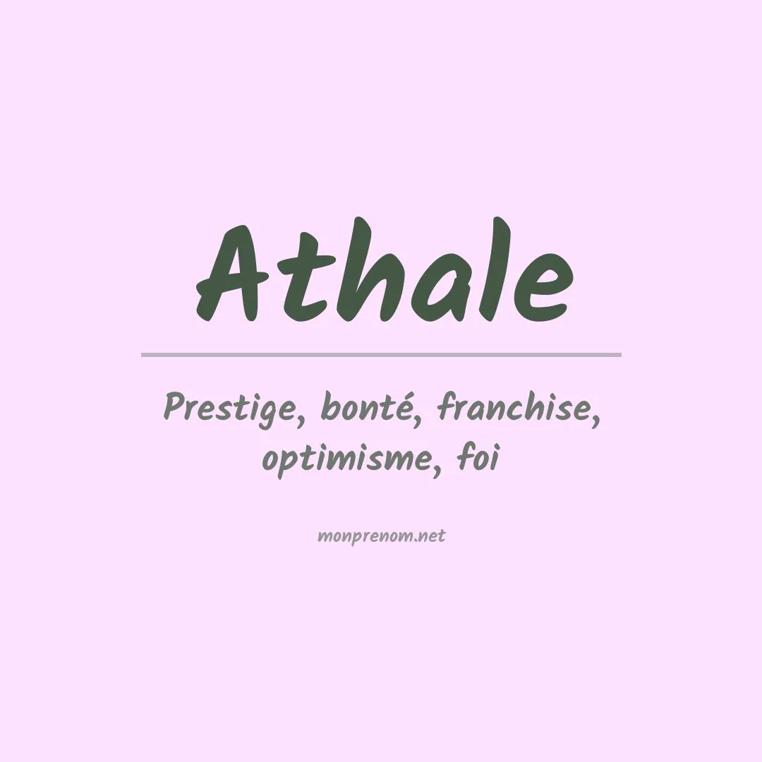 Signification du prénom Athale