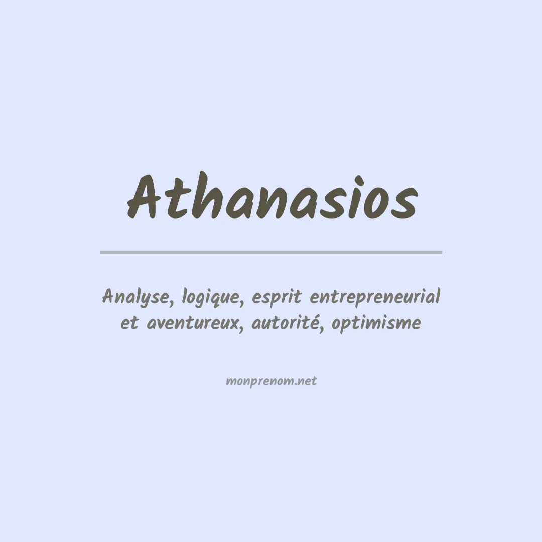 Signification du prénom Athanasios