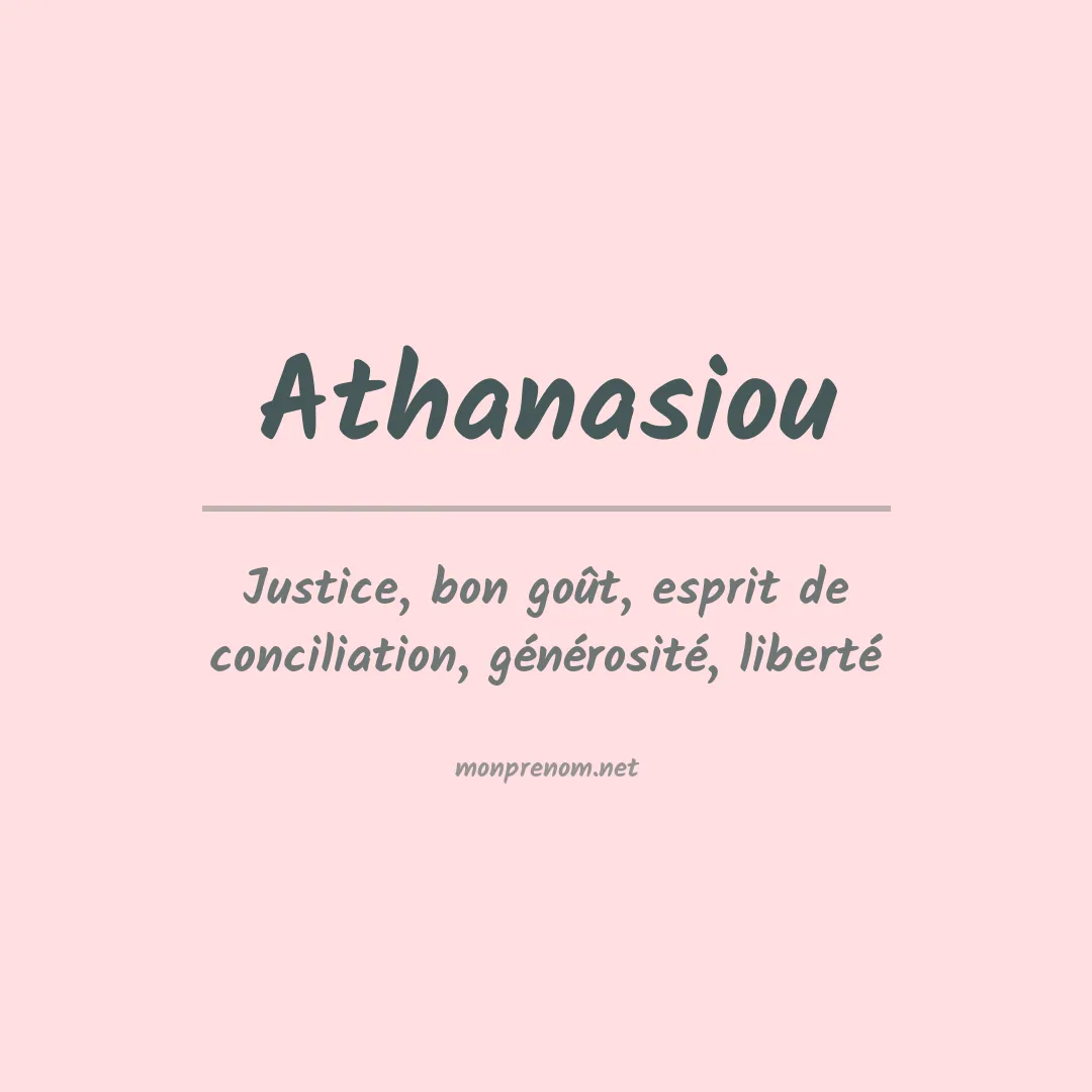 Prénom Athanasiou