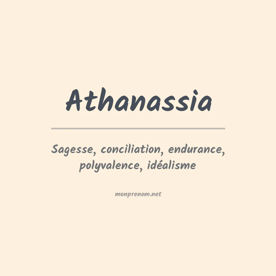 Signification du prénom Athanassia