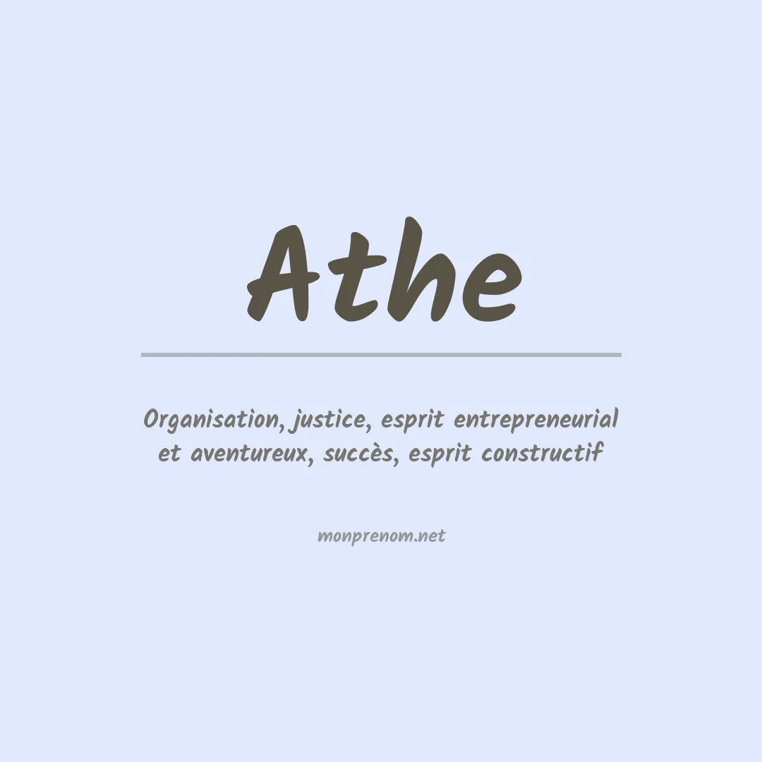 Signification du prénom Athe