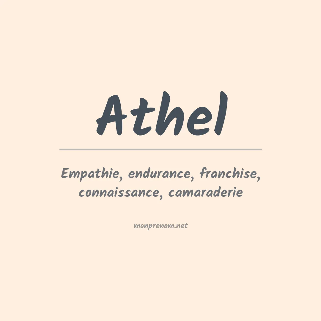 Signification du prénom Athel