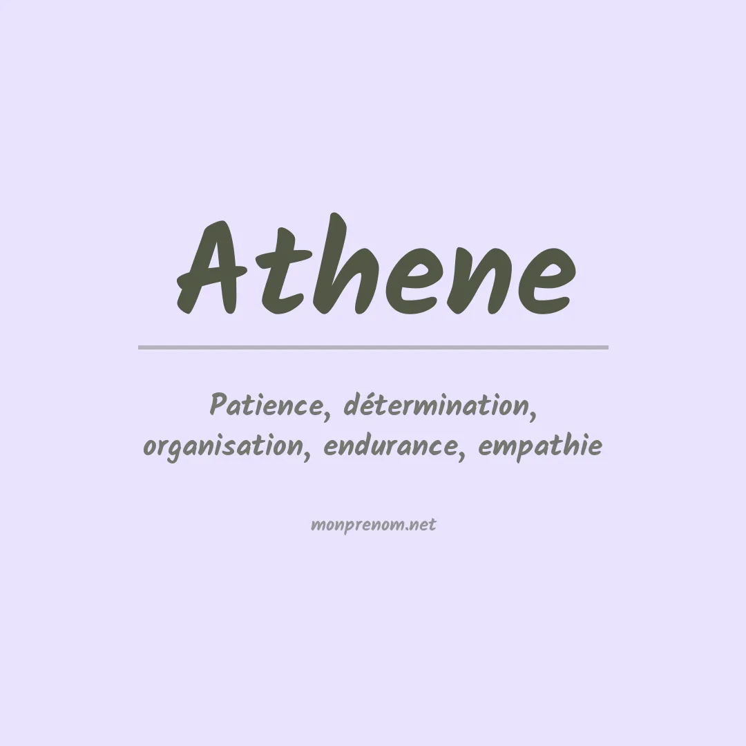 Signification du prénom Athene