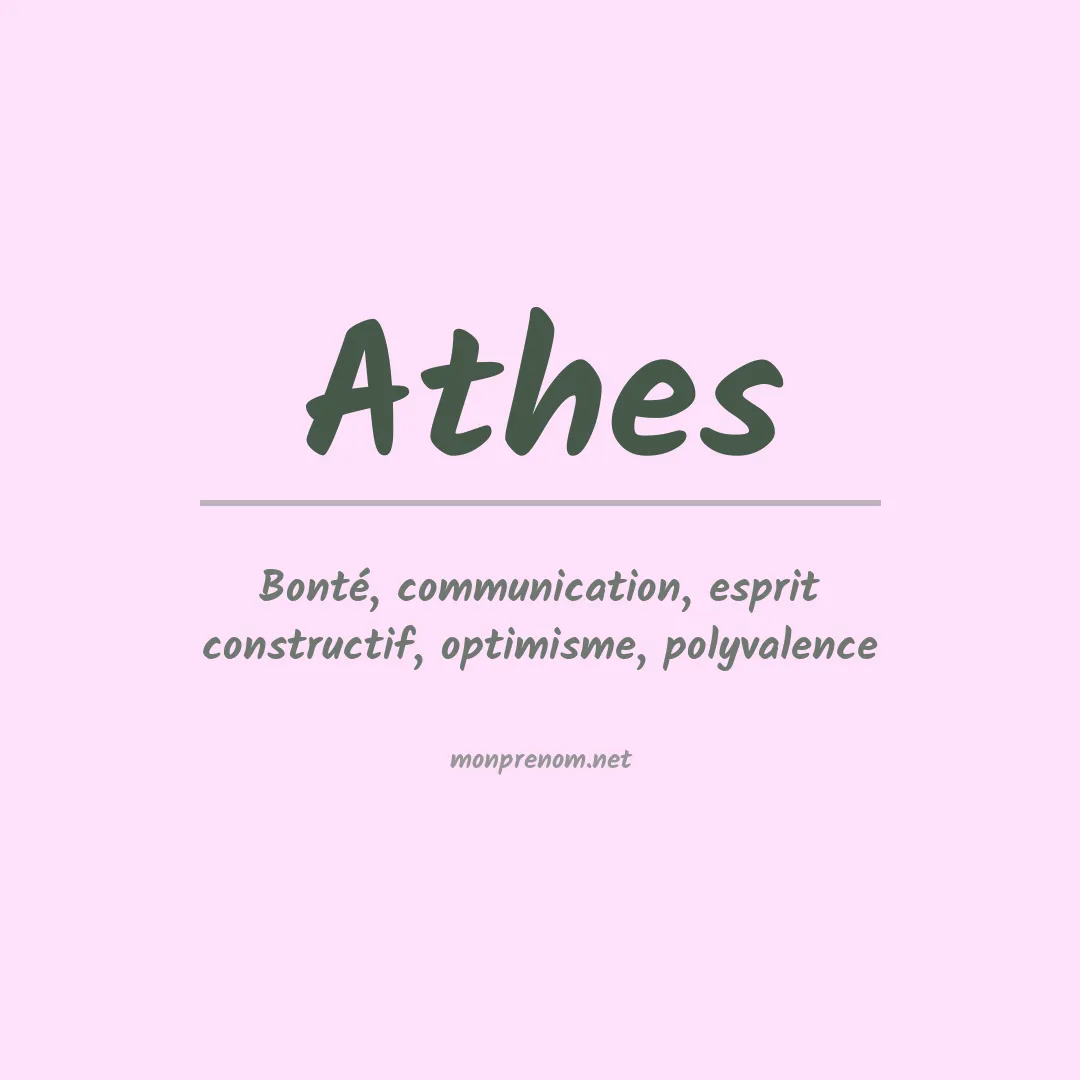 Signification du prénom Athes