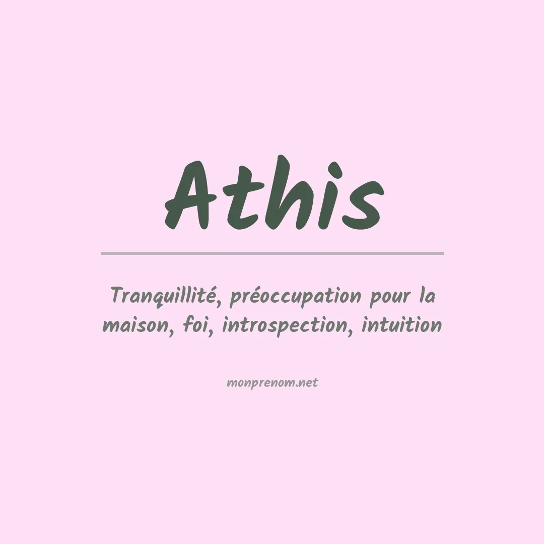 Signification du prénom Athis