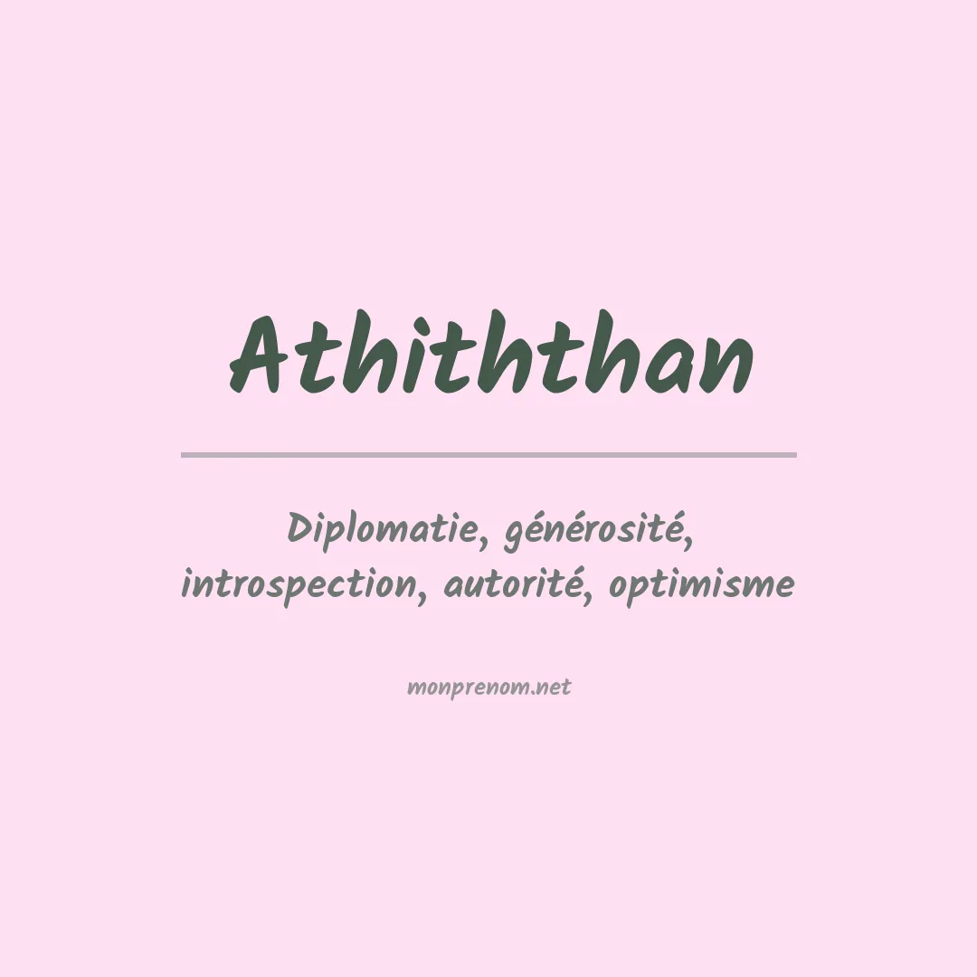 Signification du prénom Athiththan