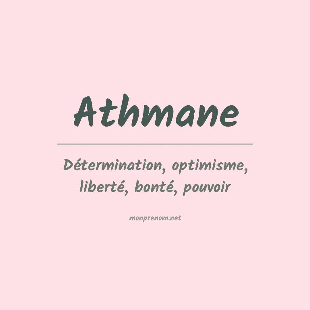 Prénom Athmane