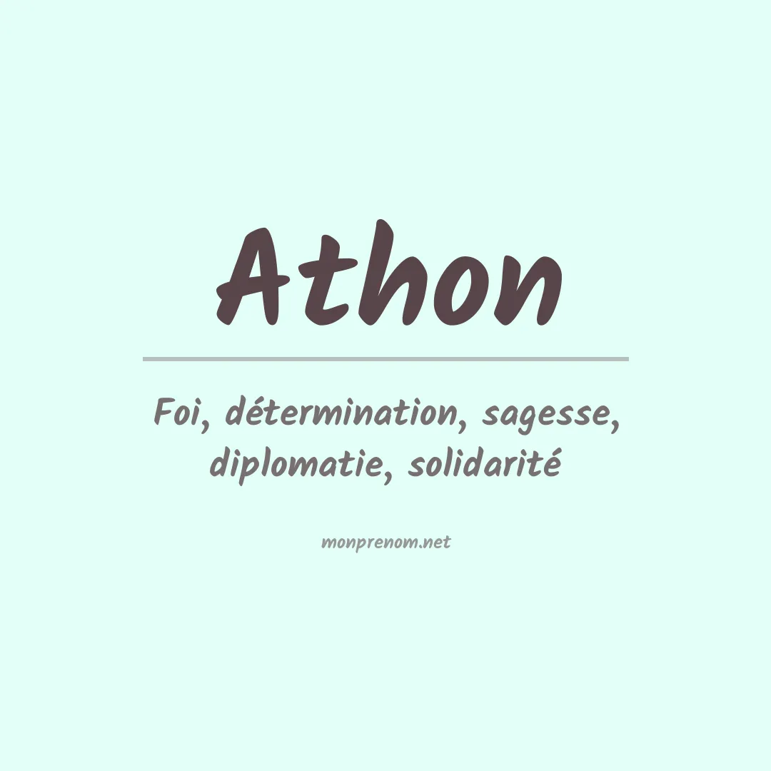 Signification du prénom Athon