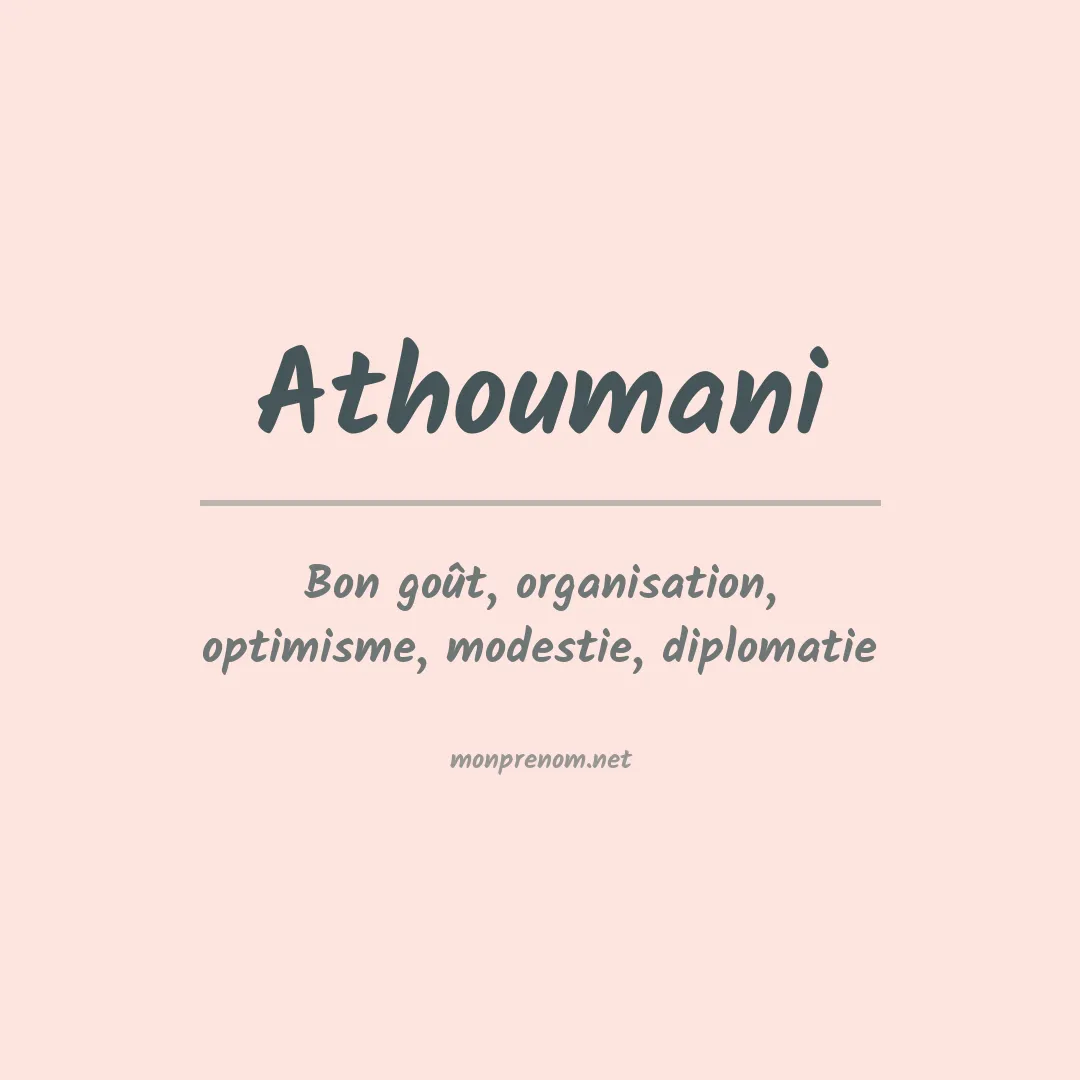 Signification du prénom Athoumani