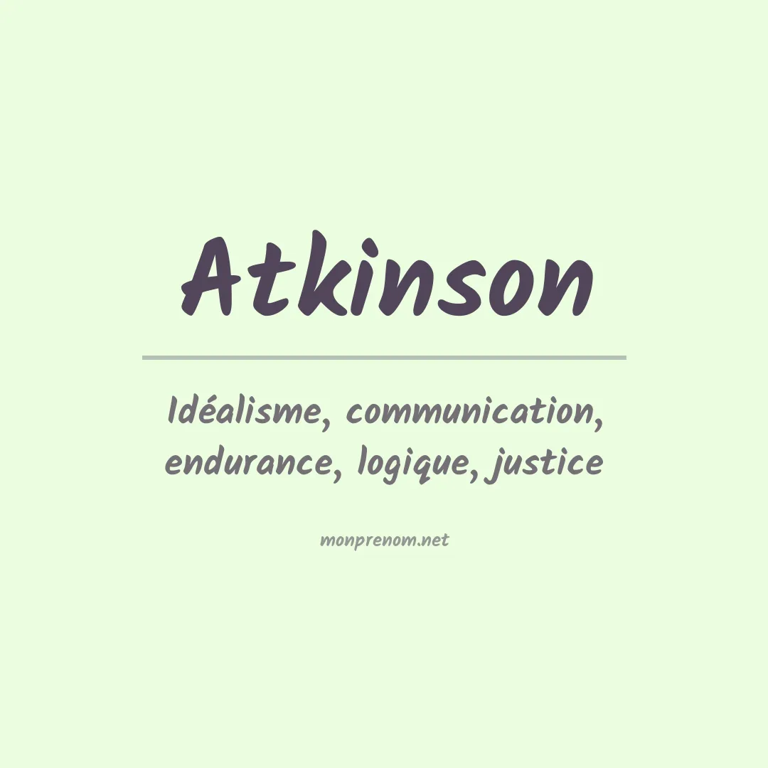 Prénom Atkinson