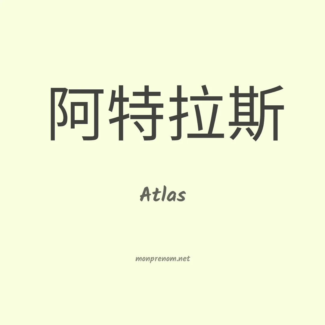 Atlas en chinois