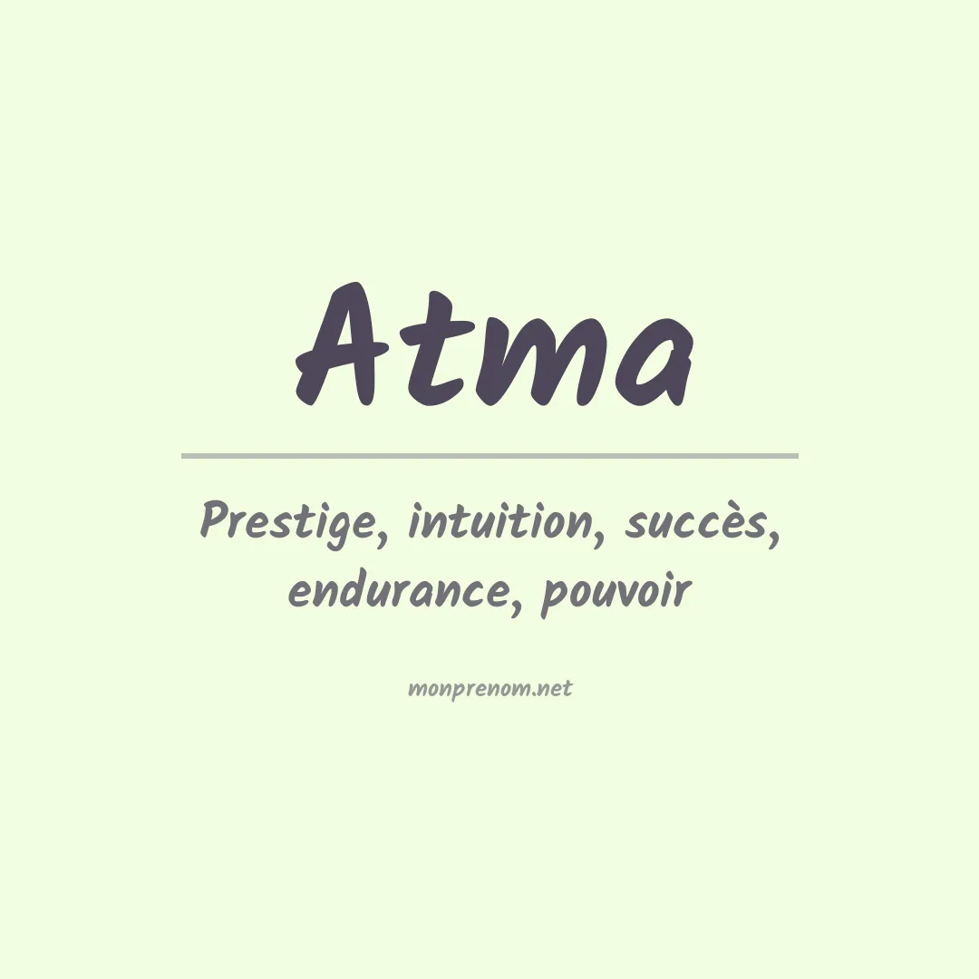 Signification du prénom Atma