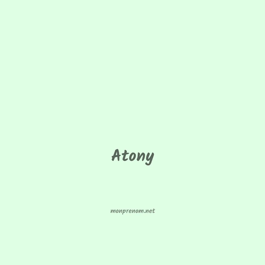 Atony en chinois