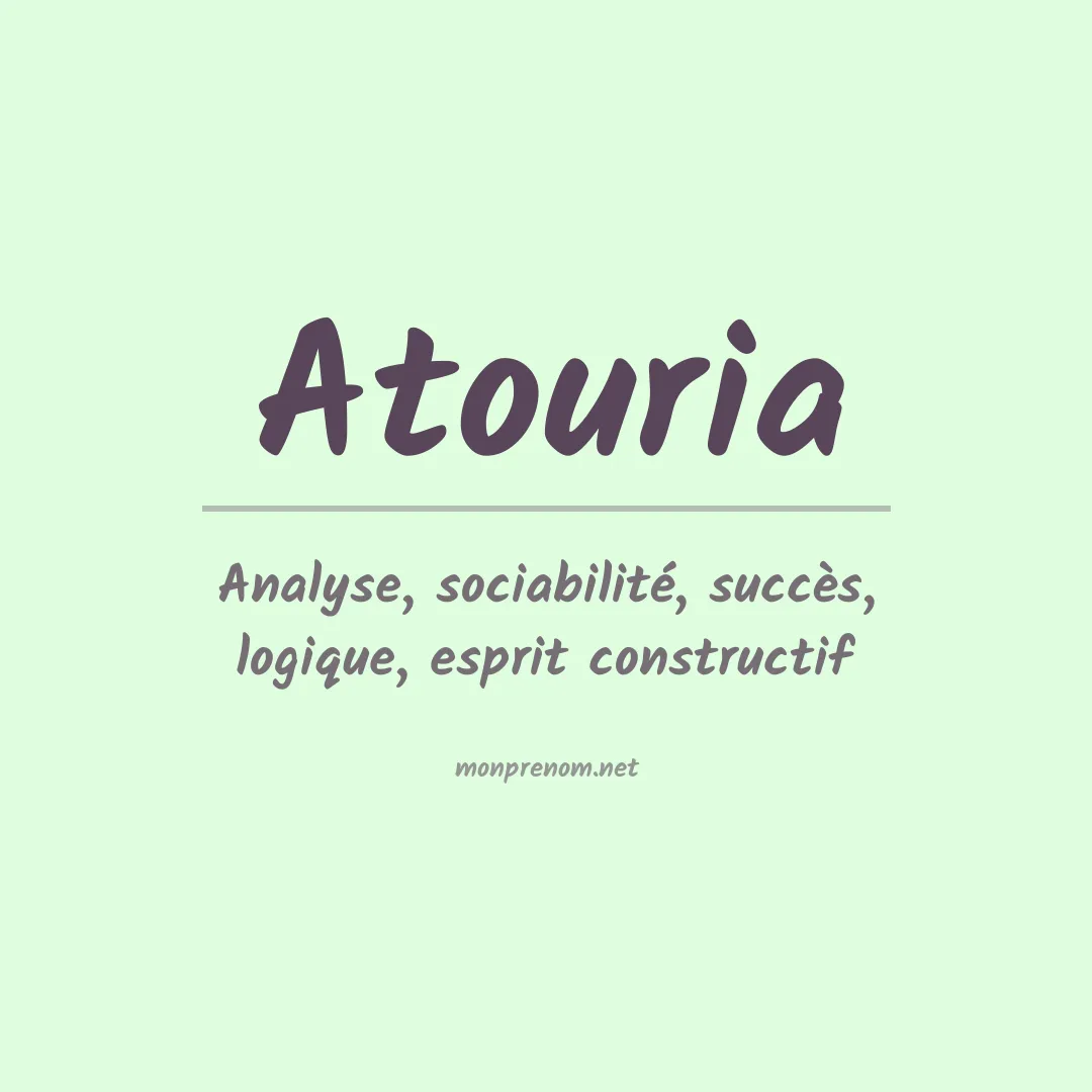 Signification du prénom Atouria