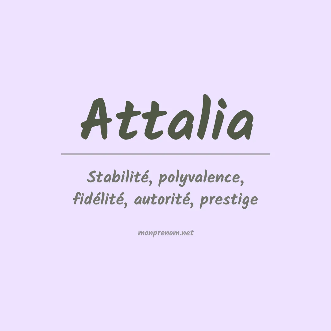 Signification du prénom Attalia