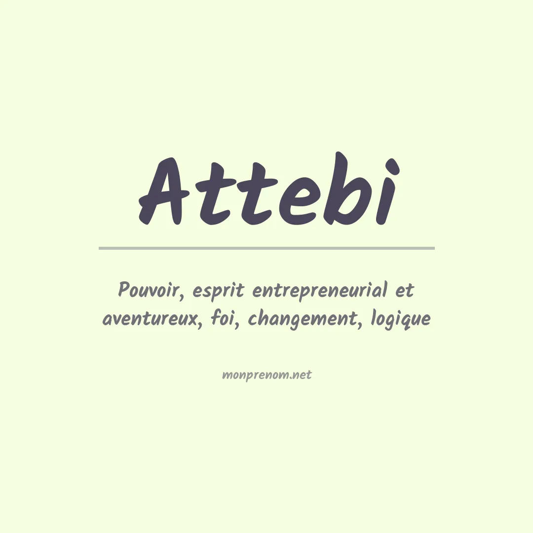 Prénom Attebi
