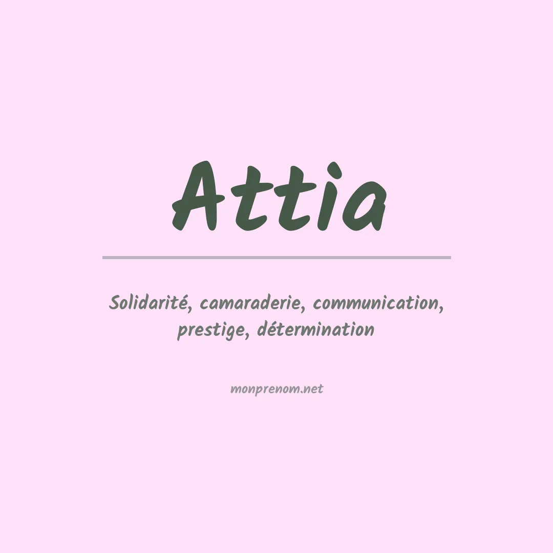 Prénom Attia