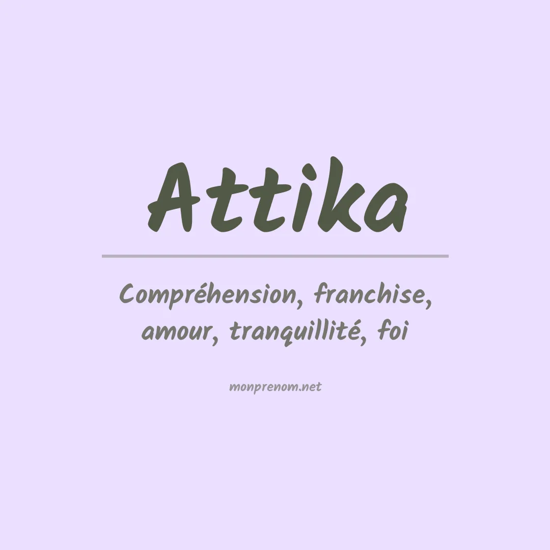 Signification du prénom Attika