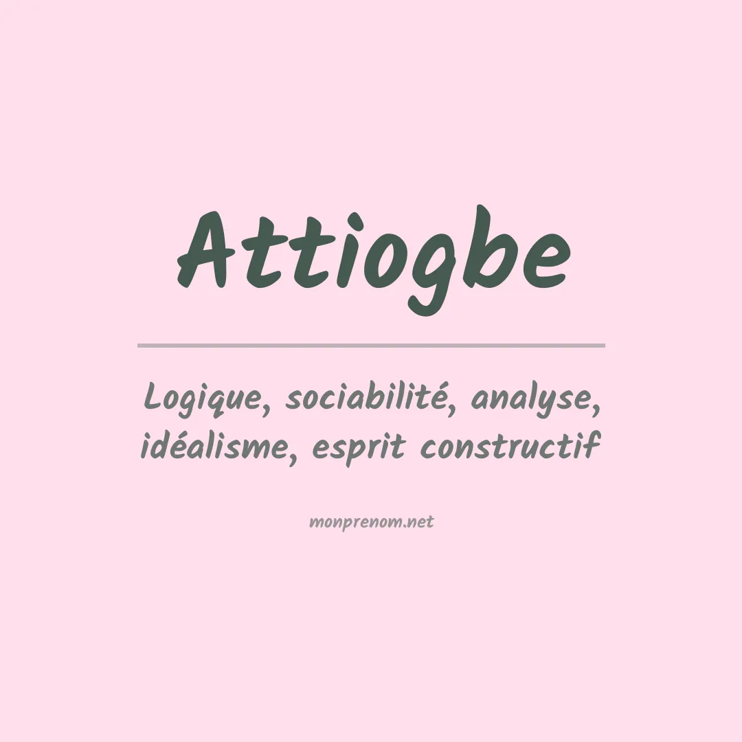 Prénom Attiogbe