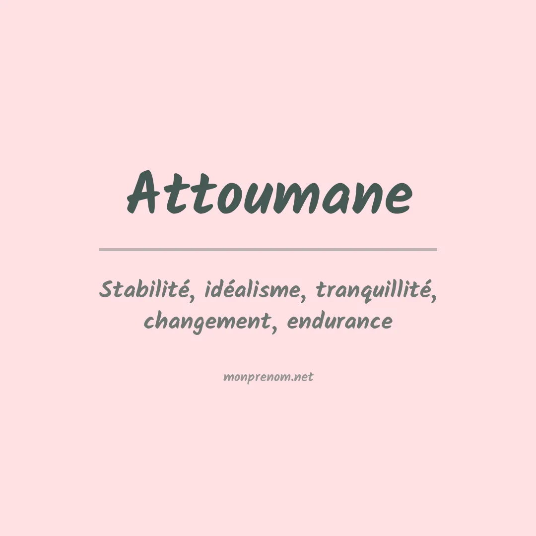 Prénom Attoumane