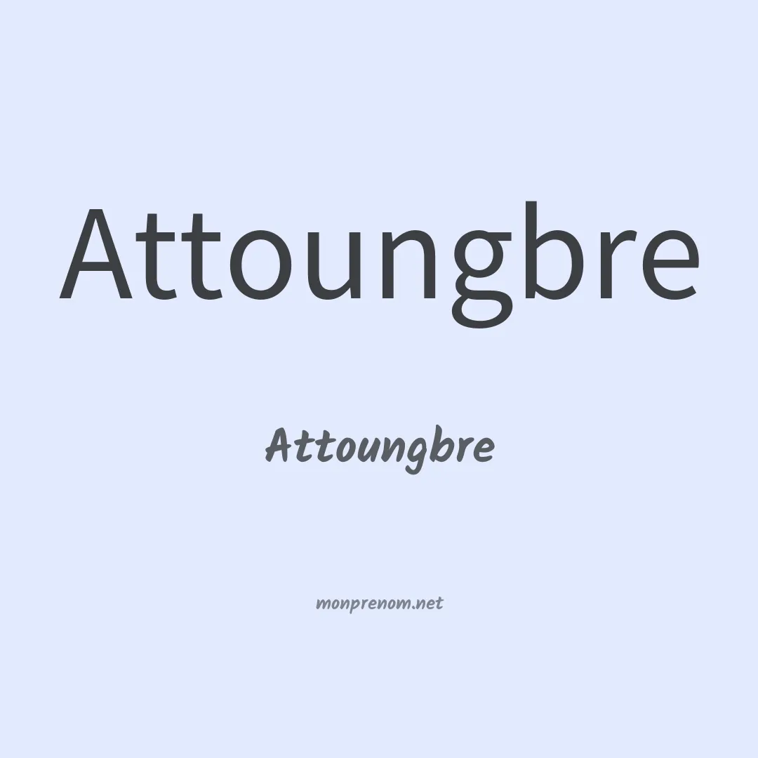 Attoungbre en chinois